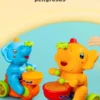 Juguete de Elefante Interactivo para Bebé – Tummy Time y Gateo con Luces, Sonidos y Pelota Flotante