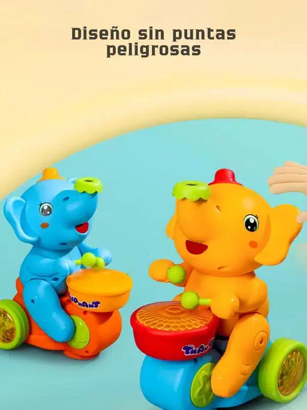 Juguete de Elefante Interactivo para Bebé – Tummy Time y Gateo con Luces, Sonidos y Pelota Flotante