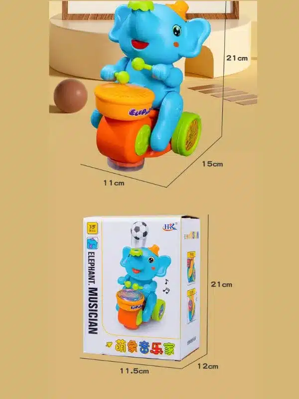 Juguete de Elefante Interactivo para Bebé – Tummy Time y Gateo con Luces, Sonidos y Pelota Flotante