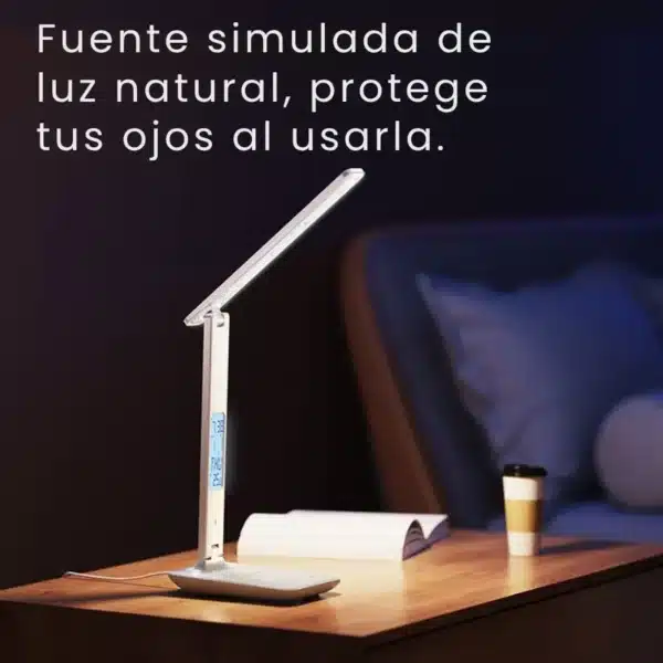Lámpara de escritorio LED Yesido DS20 en la mesa de noche con luz natural para leer