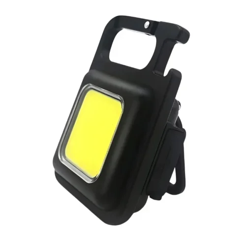 Mini linterna LED recargable llavero de metal vista principal