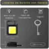 Medidas de la mini linterna LED llavero 5.8 x 4.5 x 2 cm
