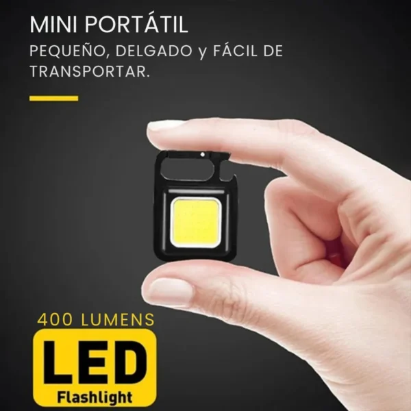 Mini linterna LED recargable de bolsillo de 400 lúmenes