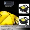 Linterna LED recargable llavero con carga tipo C y batería de 500 mAh