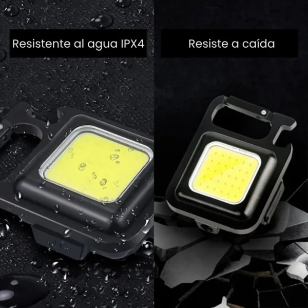 Mini linterna LED resistente al agua IPX4 y a caídas