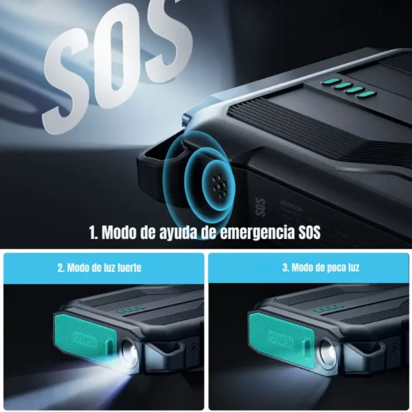 Power Bank 10000mAh Joyroom Outdoor linterna LED con modo SOS