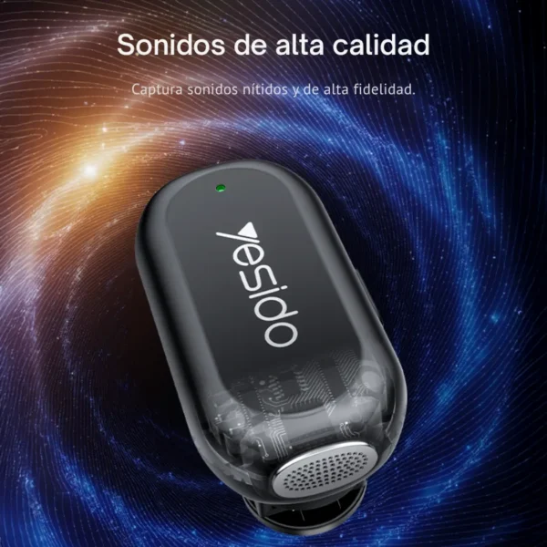 Micrófono corbatero inalámbrico Yesido KR23 con sonido de alta calidad