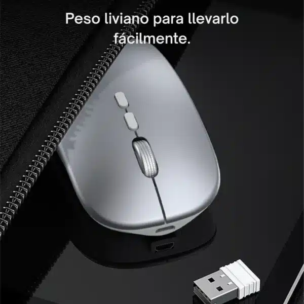 Mouse inalámbrico recargable Yesido KB-15 liviano, fácil de llevar en la mochila