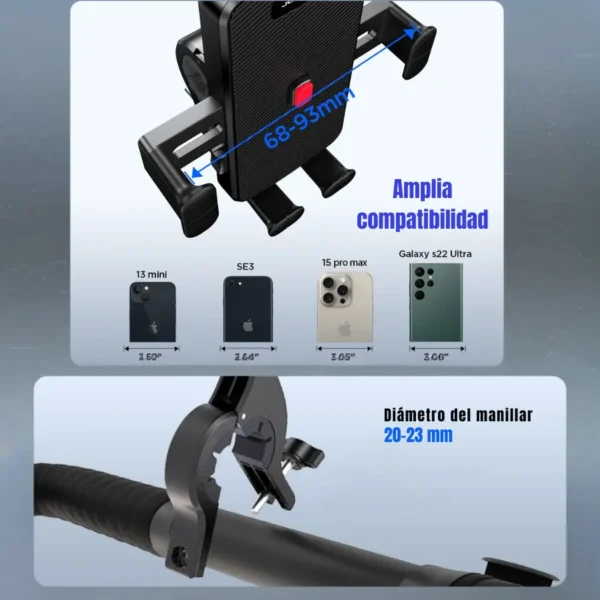Soporte Joyroom para bicicleta OK7 con amplia compatibilidad de celulares