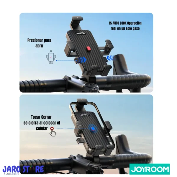 Soporte Joyroom para bicicleta OK7 con auto-bloqueo en 1 segundo