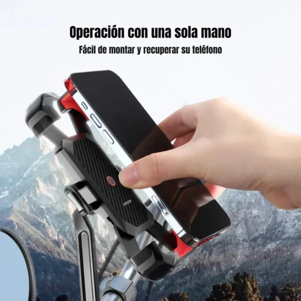 operacion-mano-facil-1.webp Soporte celular para moto y bicicleta Joyroom JR-ZS288 fácil operación con una mano