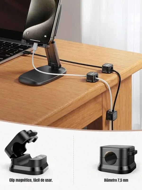Joyroom Organizador Magnético para Cables | Ideal para Escritorio, Auto y Hogar