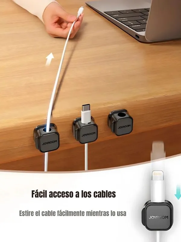 Joyroom Organizador Magnético para Cables | Ideal para Escritorio, Auto y Hogar