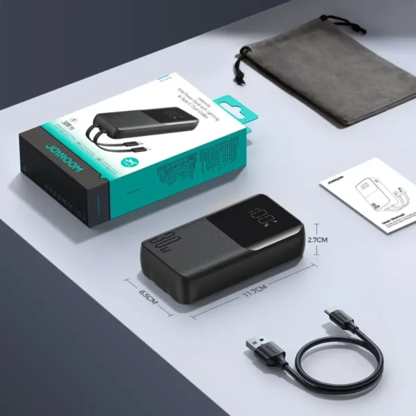 pbc063-empaque-contenido-1.webp Empaque y contenido de la caja del Power Bank Joyroom PBC063