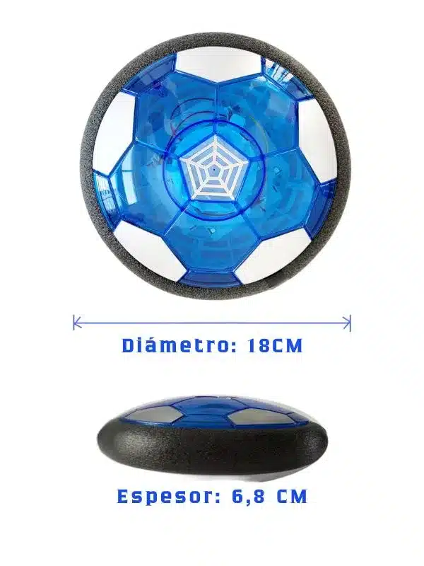 Pelota de Fútbol Flotante Recargable con Bordes Suaves – Ideal para Interiores