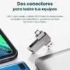 Pendrive para celular Usams ZB198 con dos conectores USB-C y USB 3.0 para celular, tablet y computadora
