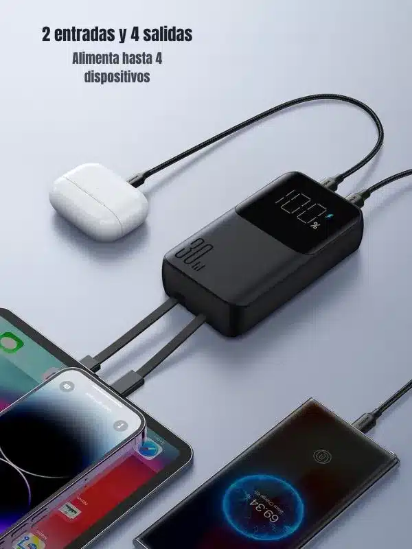power bank 10000mAh 30w joyroom PBC063 4 dispoasitivos conectados