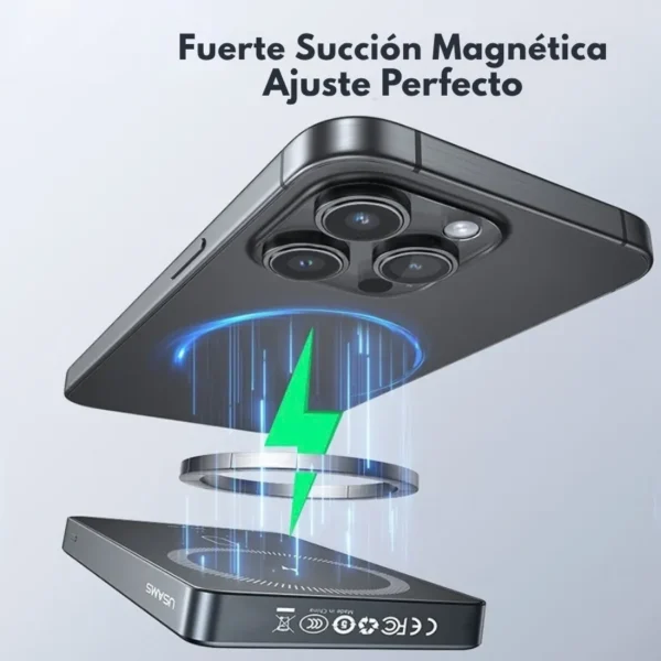 Fuerte succión magnética del power bank MagSafe Usams CD242