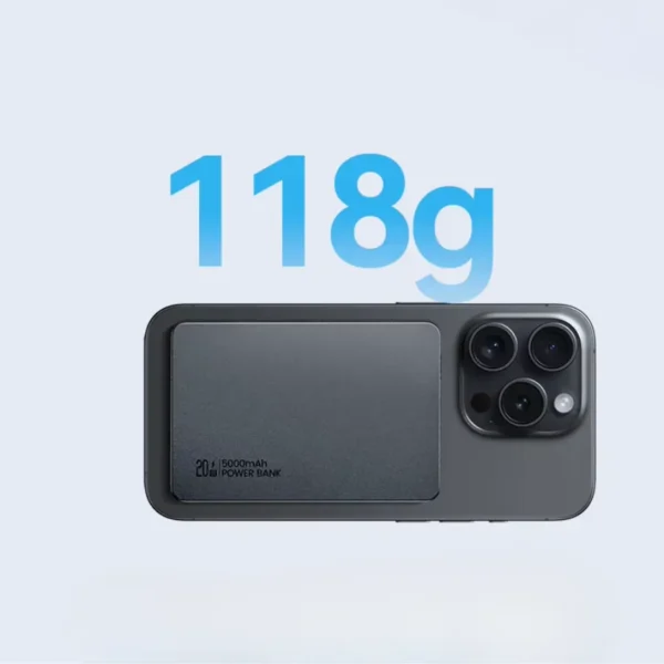 power-bank-magnetico-5000mah-usams-cd231-5-liviano-118g Power bank magnético 5000mAh Usams CD231 de solo 118 g en iPhone