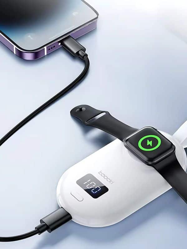 🔌 Power Bank Toocki para Reloj – Carga Magnética 15W, Compacto y Portátil