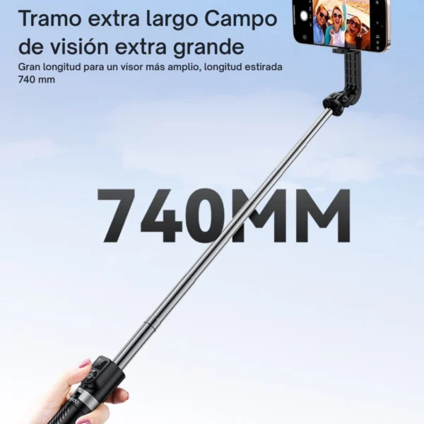 Palo selfie Yesido SF22 extendido a 740 mm para un campo de visión más amplio