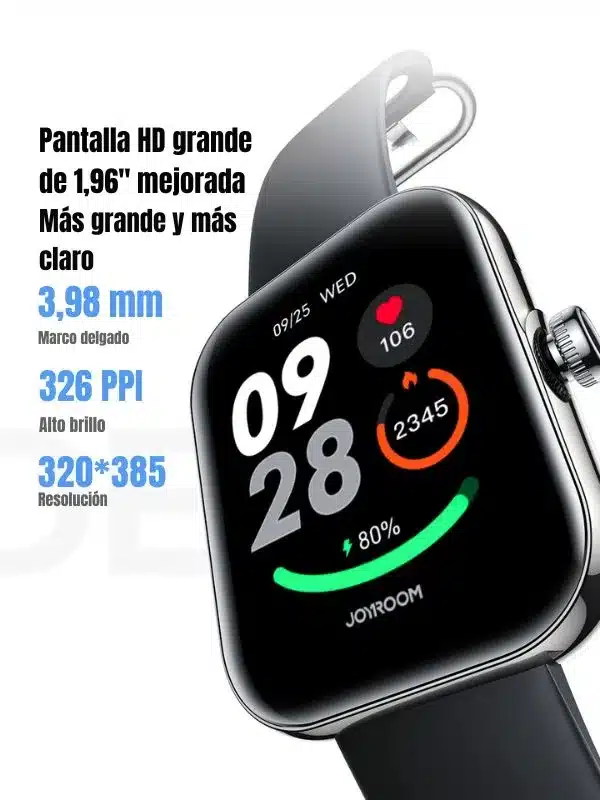 🏷️ Smartwatch Joyroom 1.96" IP68 | Llamadas, Deportes, Salud, iOS/Android