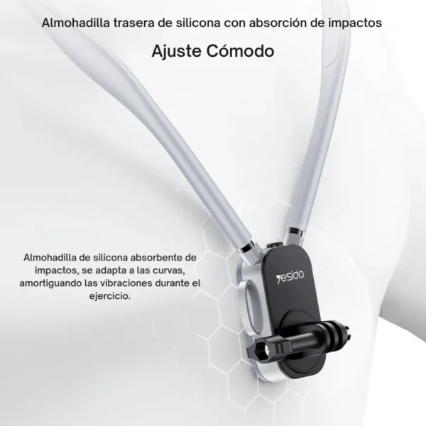 Almohadilla de silicona que absorbe impactos del soporte de cuello Yesido C334