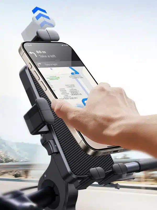 soporte de celular para bicicleta Jpyroom OK7 instalado