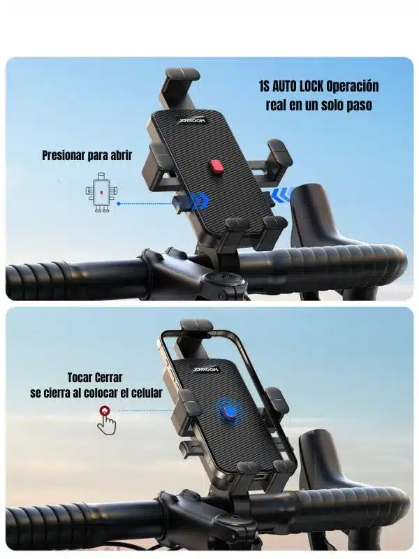 soporte de celular para bicicleta Jpyroom OK7 operacion