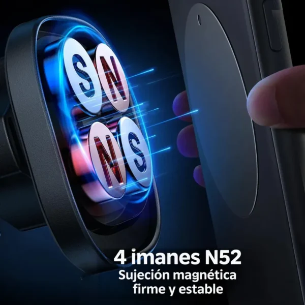Interior del soporte Joyroom ZS400 con 4 imanes N52 para una sujeción magnética firme y estable