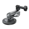 Soporte Telesin CMM-001 con el brazo plegado en una posición baja sobre fondo blanco.