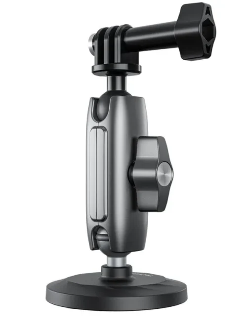 Soporte Magnético para creación de contenidos Telesin | Compatible con Celular, GoPro y Cámaras | Giro 360° y Base Antideslizante