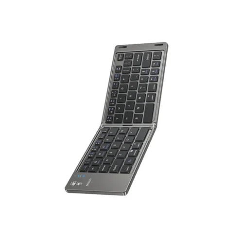 Teclado Bluetooth plegable Yesido KB27 gris abierto con 65 teclas