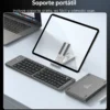 Teclado Yesido KB27 con soporte incluido Teclado Bluetooth plegable Yesido KB27 con soporte para tablet incluido