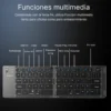 Teclado Yesido KB27 funciones multimedia Funciones multimedia con tecla Fn del teclado Bluetooth plegable Yesido KB27