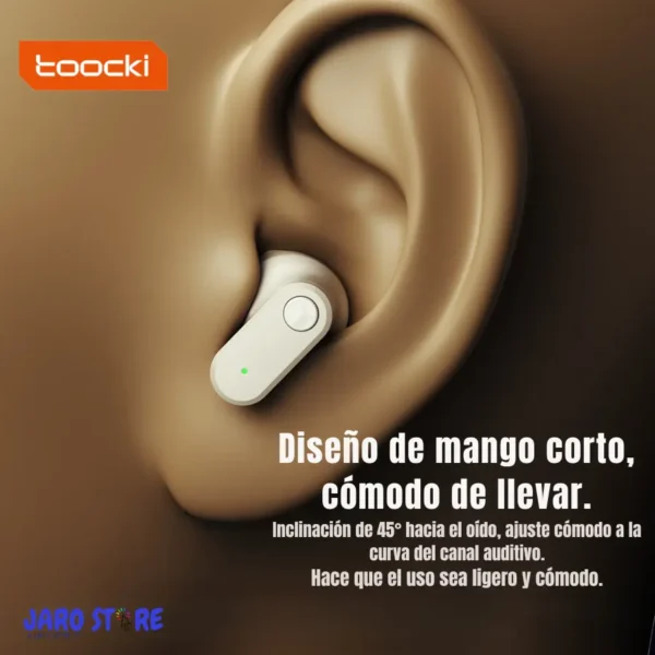 Audífonos Toocki TQ-EJ08 mango corto ergonómico
