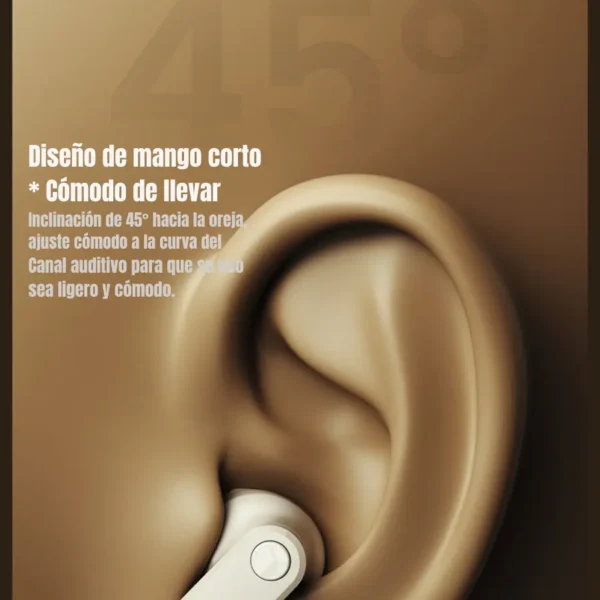 Audífonos Toocki TQ-EJ08 mango inclinado a 45 grados