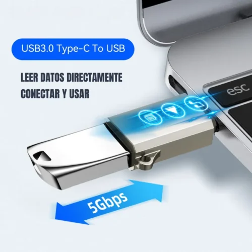 Adaptador OTG Joyroom USB a USB-C 5Gbps - Aluminio Premium