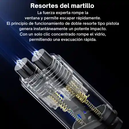 Mecanismo de resortes tipo pistola del martillo rompevidrios Yesido C248 con doble impacto