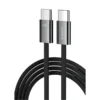 Cable Toocki Type-C a Type-C 60W ultradelgado color negro