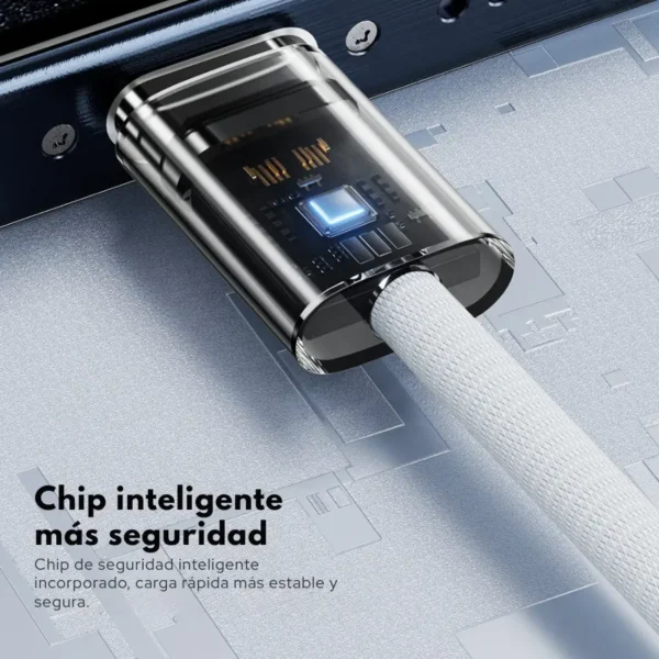 Cable Toocki Type-C a Type-C 60W chip de protección E-Marker